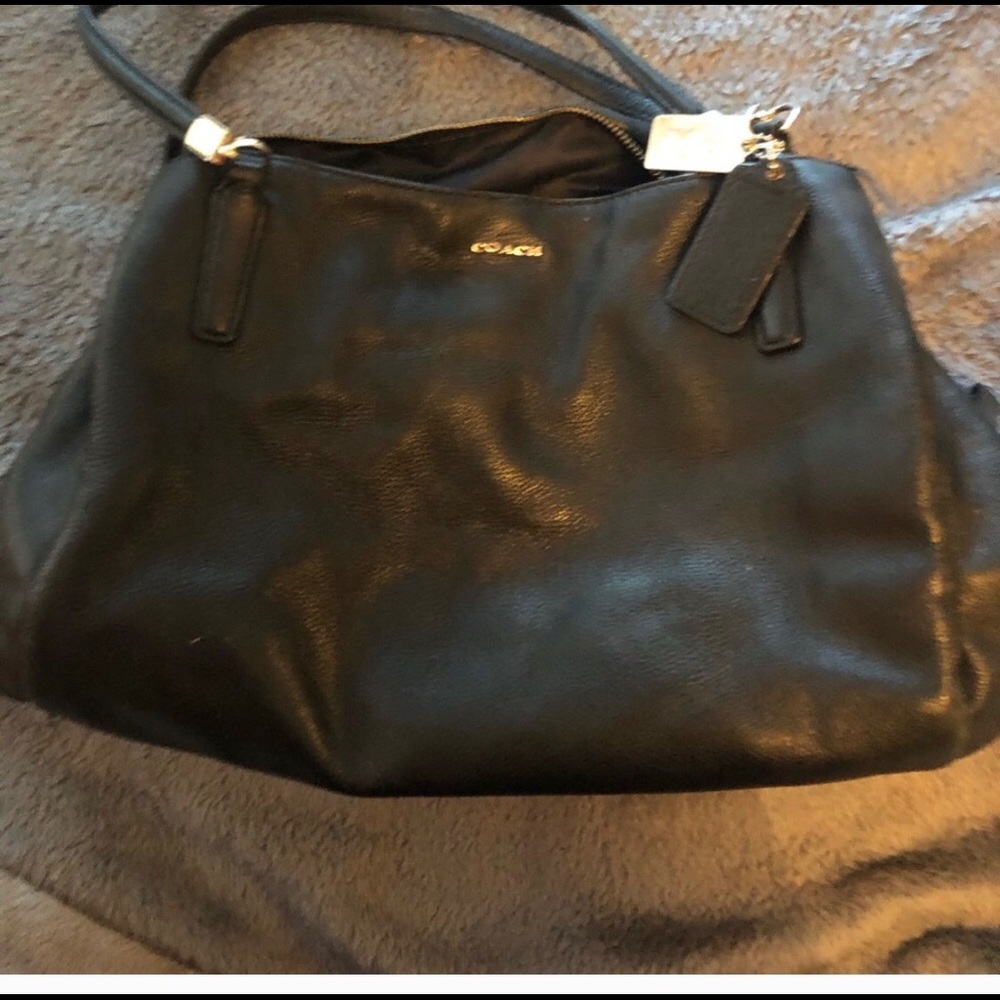 Authentic Coach Black leather handbag